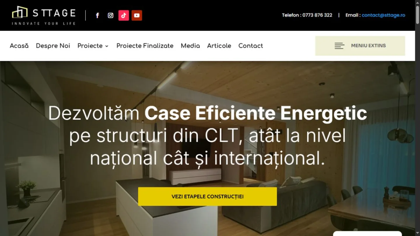 Site-ul Sttage, prezentarea caselor eficiente energetic